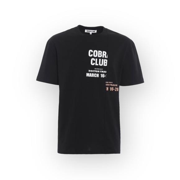 new McQ • Alexander McQueen ★ Cobra Club Patchwork Graphic T Shirt Tee ★ Black L - Picture 12 of 16